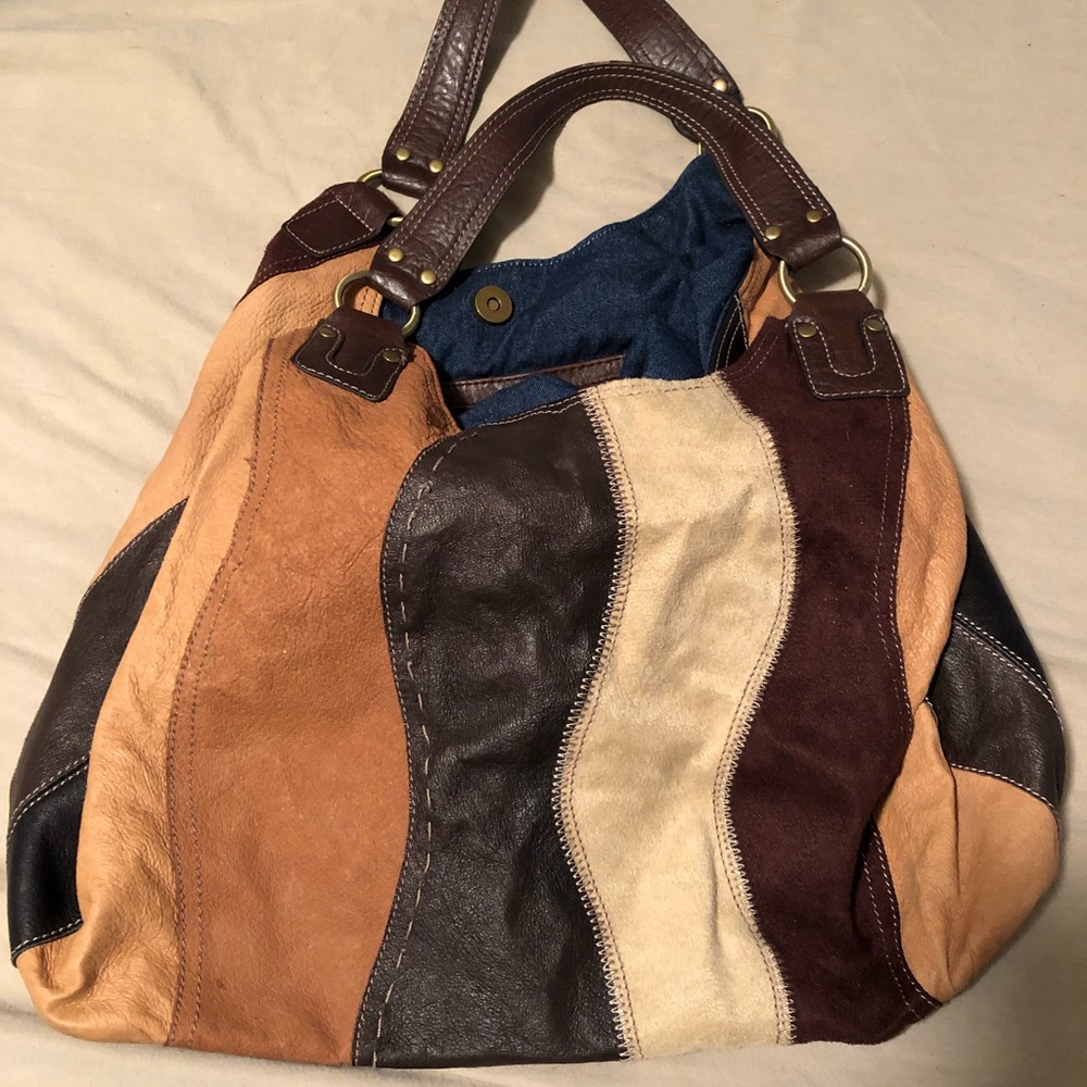 Multicolored leather purse
